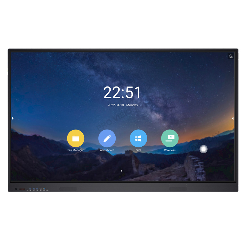 75 Inch Interactive Flat Panel Display Android 8.0 Anti Glare